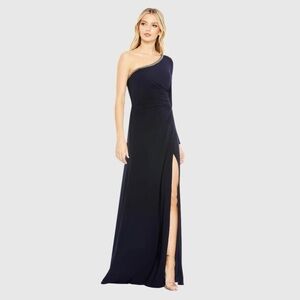 MAC DUGGAL 26039 NWT Draped One Sleeve Jersey Gown